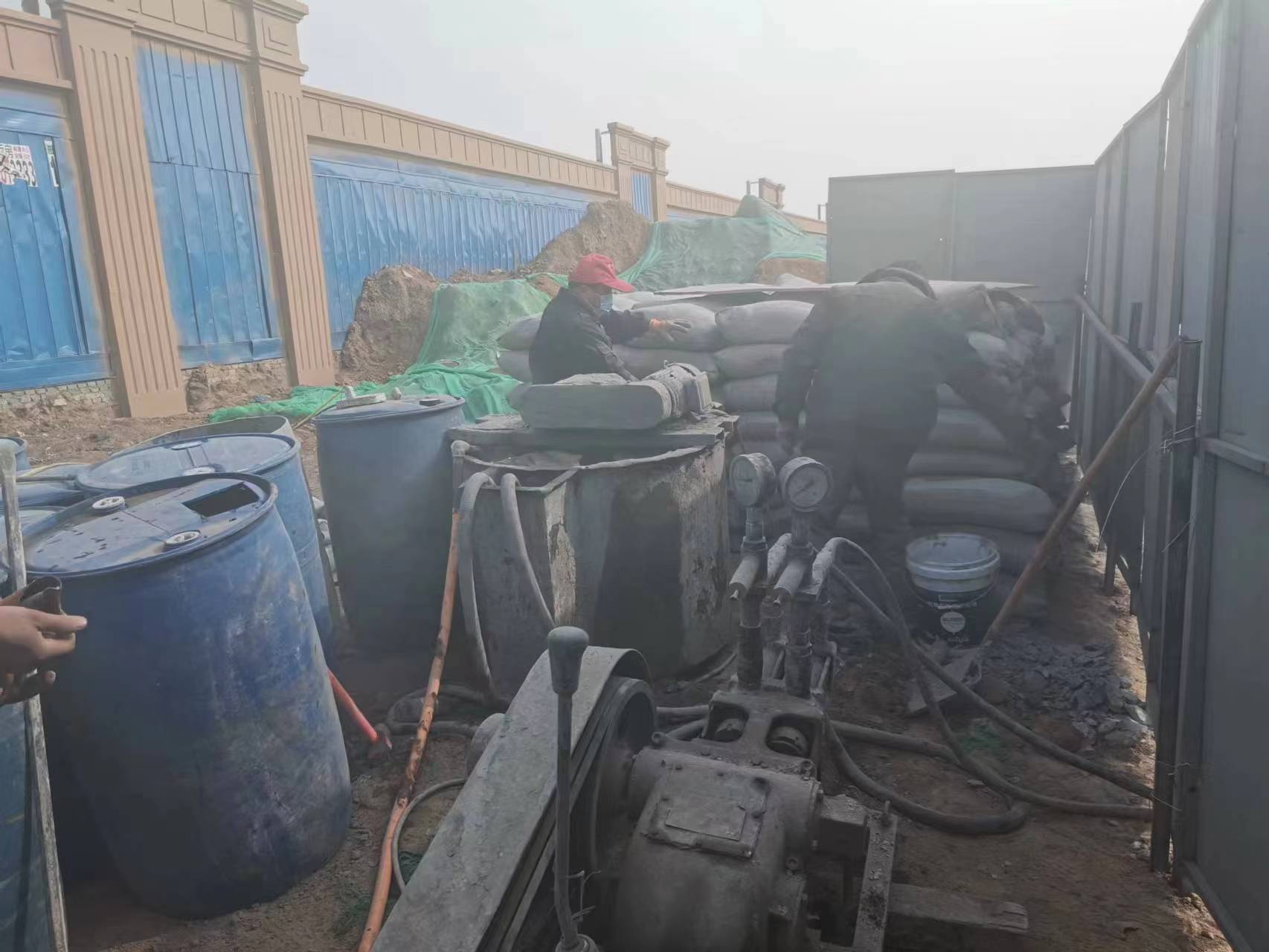 兰山地基沉降注浆加固